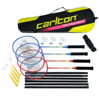Carlton Badminton Set (4x Schläger, 3x Bälle, 1x Netz, 1x Tasche)